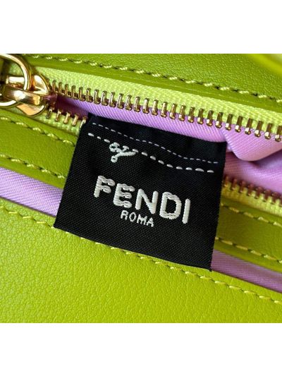 Fendi Sequins Baguette Medium Flap Shoulder Crossbody Bag Green 8601AL Green 860 2523553