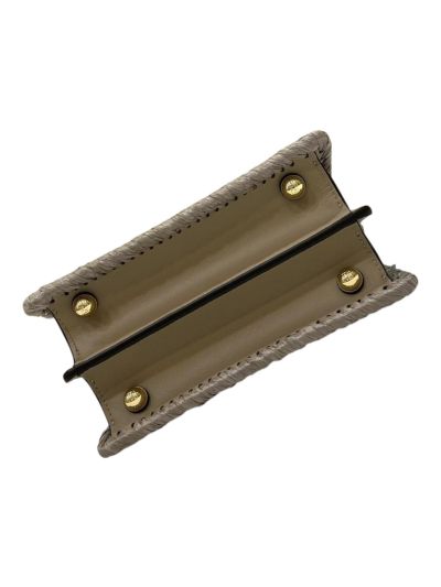 Fendi Small Peekaboo ISeeU Petite Grey Camellia Braided Leather Bag 80169s Grey 2523763