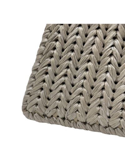 Fendi Small Peekaboo ISeeU Petite Grey Camellia Braided Leather Bag 80169s Grey 2523763