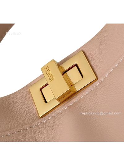 Fendi Small Peekaboo Pink Leather Tote Shoulder Bag A8383 Pink 2523635