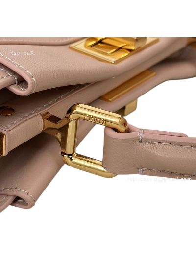 Fendi Small Peekaboo Pink Leather Tote Shoulder Bag A8383 Pink 2523635