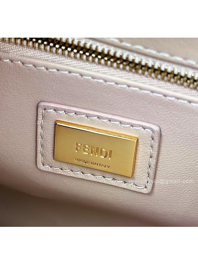 Fendi Small Peekaboo Pink Leather Tote Shoulder Bag A8383 Pink 2523635
