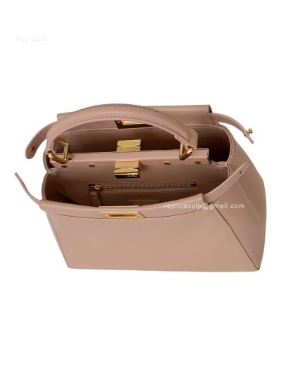 Fendi Small Peekaboo Pink Leather Tote Shoulder Bag A8383 Pink 2523635