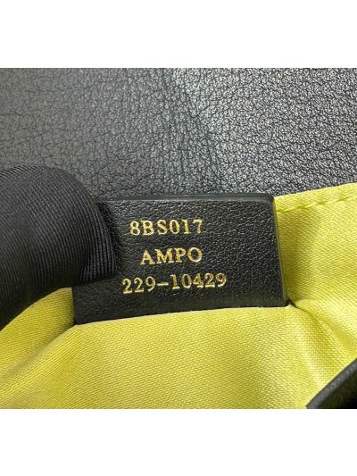 Fendi Small Sequins and Leather Baguette Flap Shoulder Bag Black 8601s Black 860 2523686