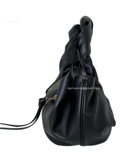 Fendi Small Spy Black Leather Tote Shoulder Bag 80888s Black 2523561