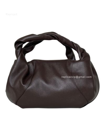 Fendi Small Spy Dark Brown Leather Tote Shoulder Bag 80888s Brown 2523575