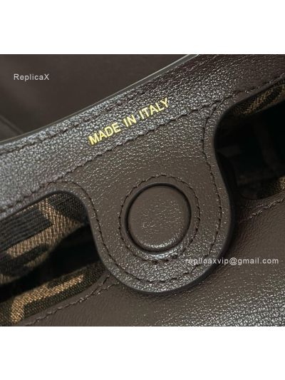 Fendi Small Spy Dark Brown Leather Tote Shoulder Bag 80888s Brown 2523575