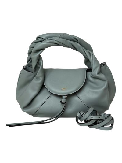 Fendi Small Spy Light Blue Leather Tote Shoulder Bag 80888s