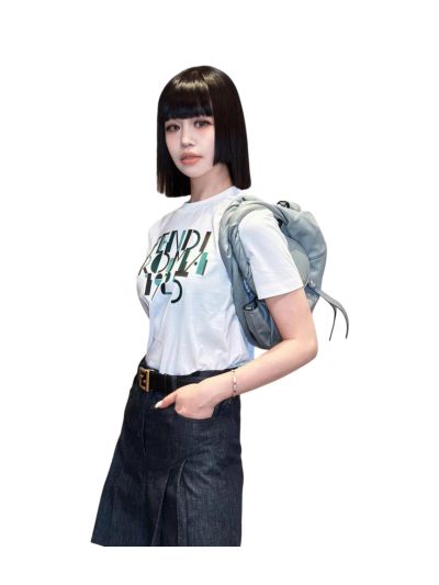 Fendi Small Spy Light Blue Leather Tote Shoulder Bag 80888s Blue 2523563