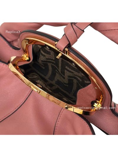 Fendi Small Spy Pink Leather Tote Shoulder Bag 80888s Pink 2523574