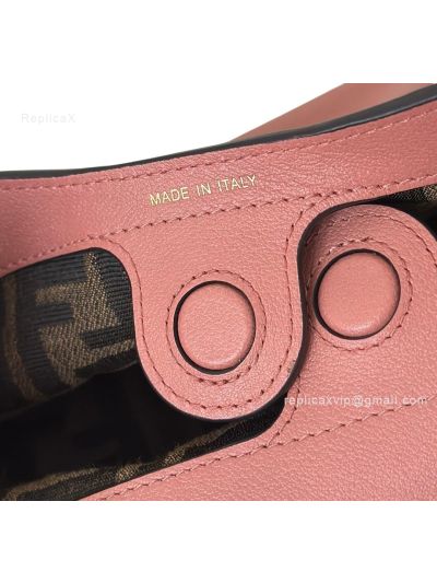 Fendi Small Spy Pink Leather Tote Shoulder Bag 80888s Pink 2523574