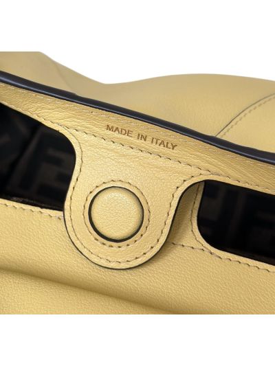 Fendi Small Spy Yellow Leather Tote Shoulder Bag 80888s Yellow 2523528