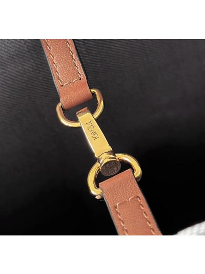 Fendi Summer Tote Shoulder Crossbody Bag Blue Denim Effect FF Jacquard A8683 Blue 2523523