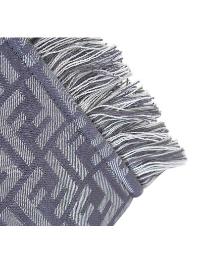 Fendi Summer Tote Shoulder Crossbody Bag Blue Denim Effect FF Jacquard A8683 Blue 2523523