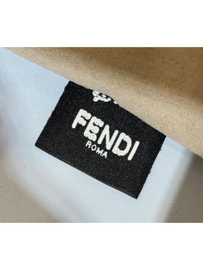 Fendi Sunshine Small Shopper Shoulder Bag Light Blue Leather 8618C Blue 2523781