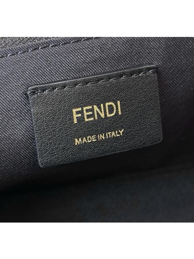 Fendi Vanity Case Mini Crossbody Bag Black FF Nappa Leather 8686A Black 2523582