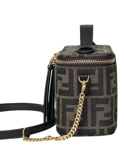 Fendi Vanity Case Mini Crossbody Bag FF Jacquard Fabric 8686A 2523581