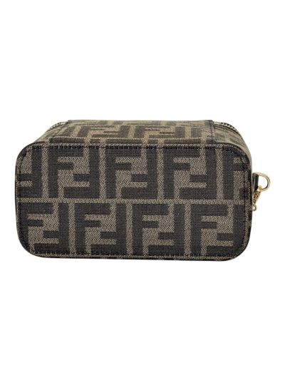 Fendi Vanity Case Mini Crossbody Bag FF Jacquard Fabric 8686A 2523581