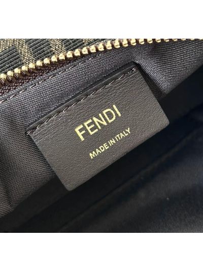 Fendi Vanity Case Mini Crossbody Bag FF Jacquard Fabric 8686A 2523581