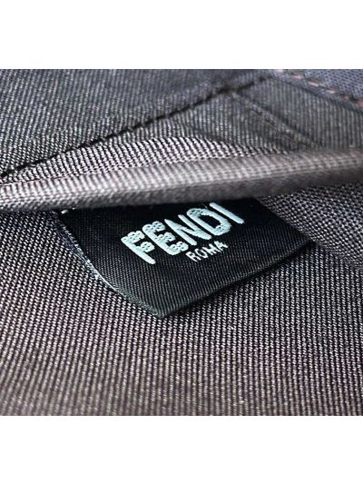 Fendi Vanity Case Mini Crossbody Bag FF Jacquard Fabric 8686A 2523581