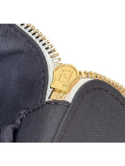 Fendi Vanity Case Mini Crossbody Bag White FF Nappa Leather 8686A White 2523572