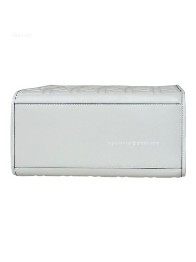 Fendi White FF Embossed Medium Sunshine Shopper Tote Bag A8597L White 2523579