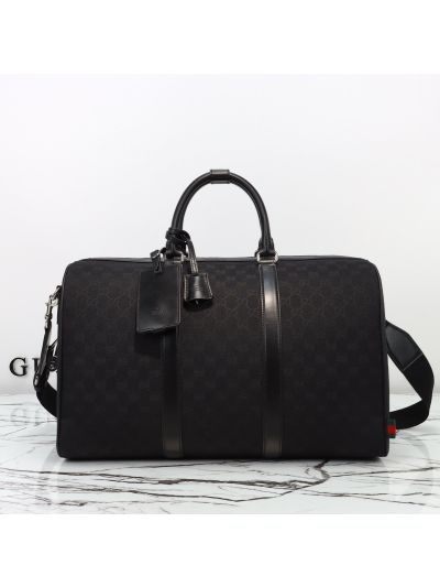 Gucci GG Canvas Boston Bag in Black