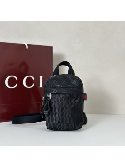 Gucci GG Canvas Sling Crossbody Bag in Black