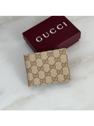 Gucci GG Canvas Wallet in Beige/Brown