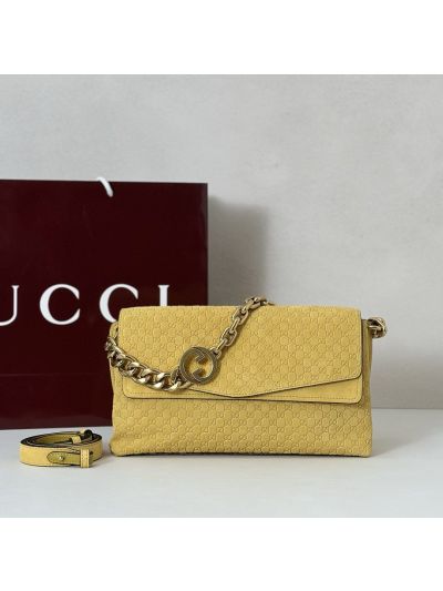 Gucci GG Chain Shoulder Bag in Yellow
