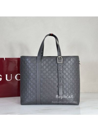 Gucci GG Emblem Large Tote Bag 850218 in Grey
