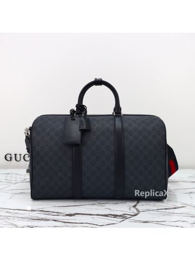 Gucci GG Grey/Black Medium Duffle Bag 792074