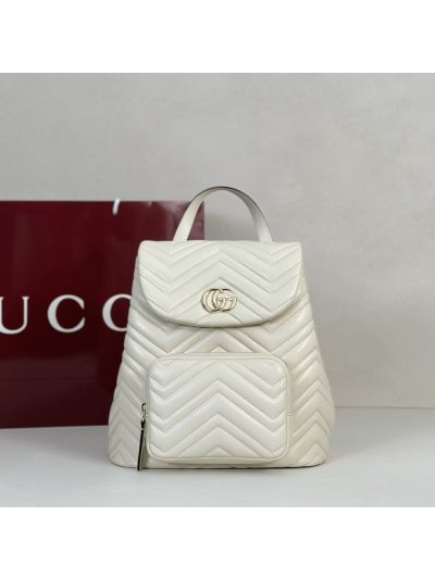 Gucci GG Marmont Backpack in Ivory