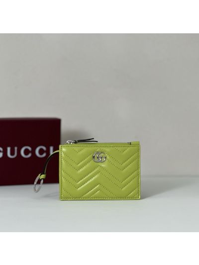 Gucci GG Marmont Card Case in Green