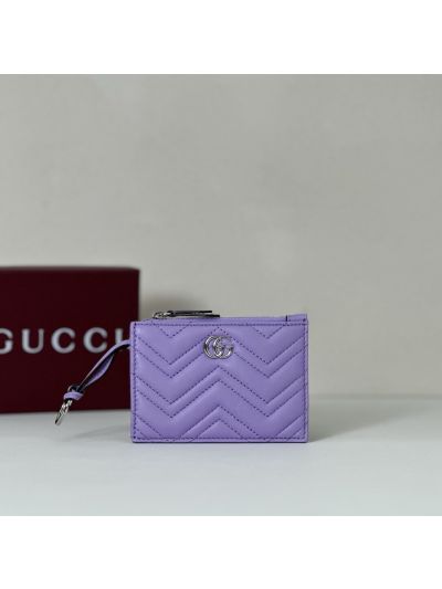 Gucci GG Marmont Card Case in Purple