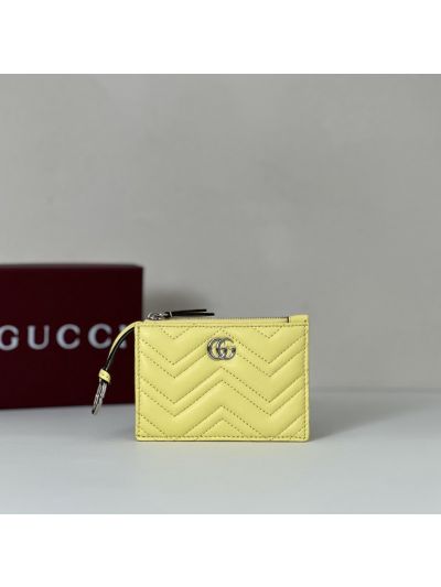 Gucci GG Marmont Card Case in Yellow