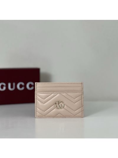 Gucci GG Marmont Card Case Nude 443127