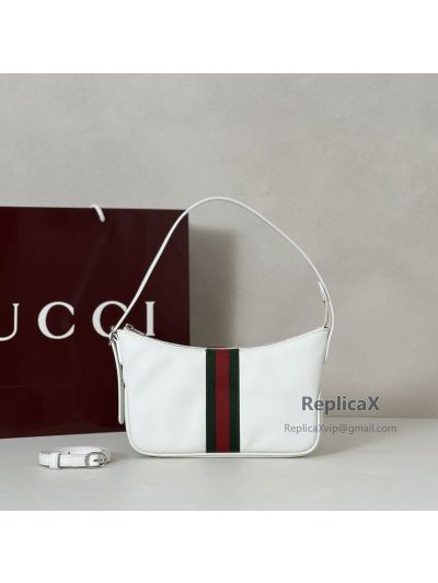 Gucci GG Marmont Leather Shoulder Bag White 476468