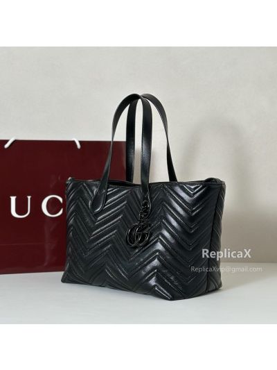 Gucci GG Marmont Matelasse Medium Tote Black 524578
