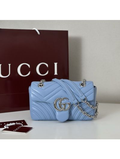 Gucci GG Marmont Shoulder Bag in Light Blue
