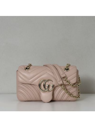 Gucci GG Marmont Shoulder Bag in Nude