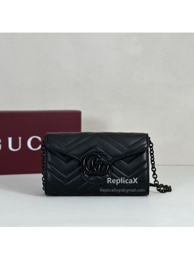 Gucci GG Marmont Wallet On Chain 858924 in Black