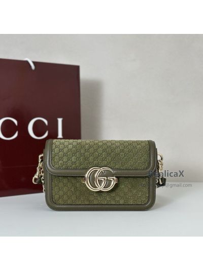 Gucci Go Small Shoulder Bag 826761 in Forest Green