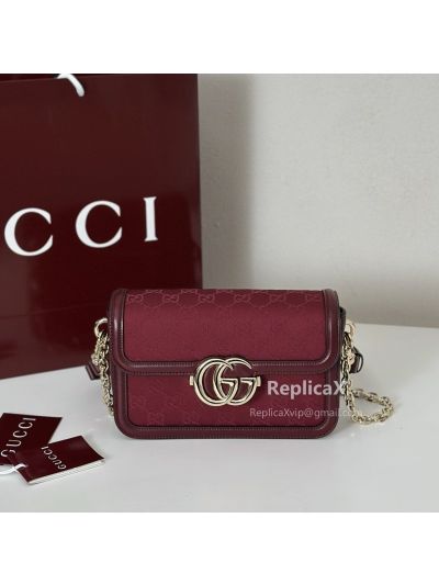 Gucci Go Small Shoulder Bag 826761 in Gucci Rosso Ancora Red