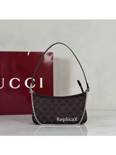 Gucci Gossip Small Shoulder Bag 875847 in Dark Brown