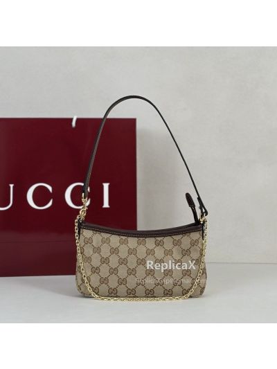 Gucci Gossip Small Shoulder Bag 875847 in Light Apricot and Brown