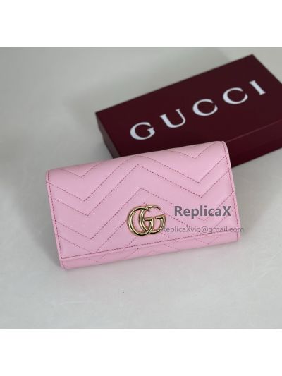 Gucci Animal Continental Wallet Pink 443436