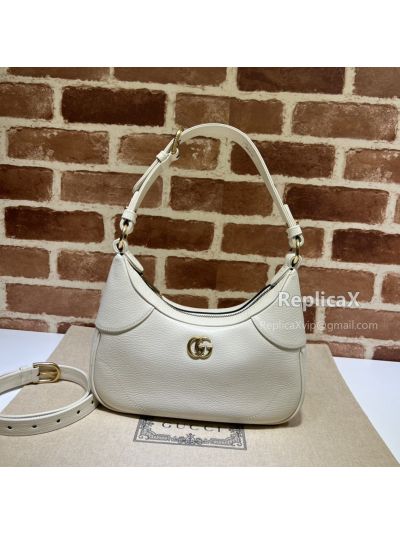 Gucci Aphrodite Small Leather Hobo Shoulder Bag Cream White 731817