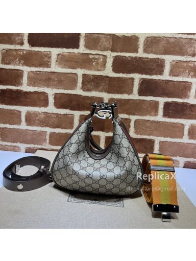 Gucci Black GG Crystal Canvas Attache Small Shoulder Bag 699409