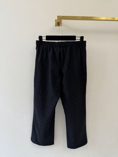 Gucci Contrast-Trim Pants in Navy